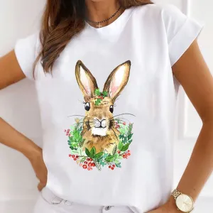 2022 Christmas Rabbit White T-Shirts