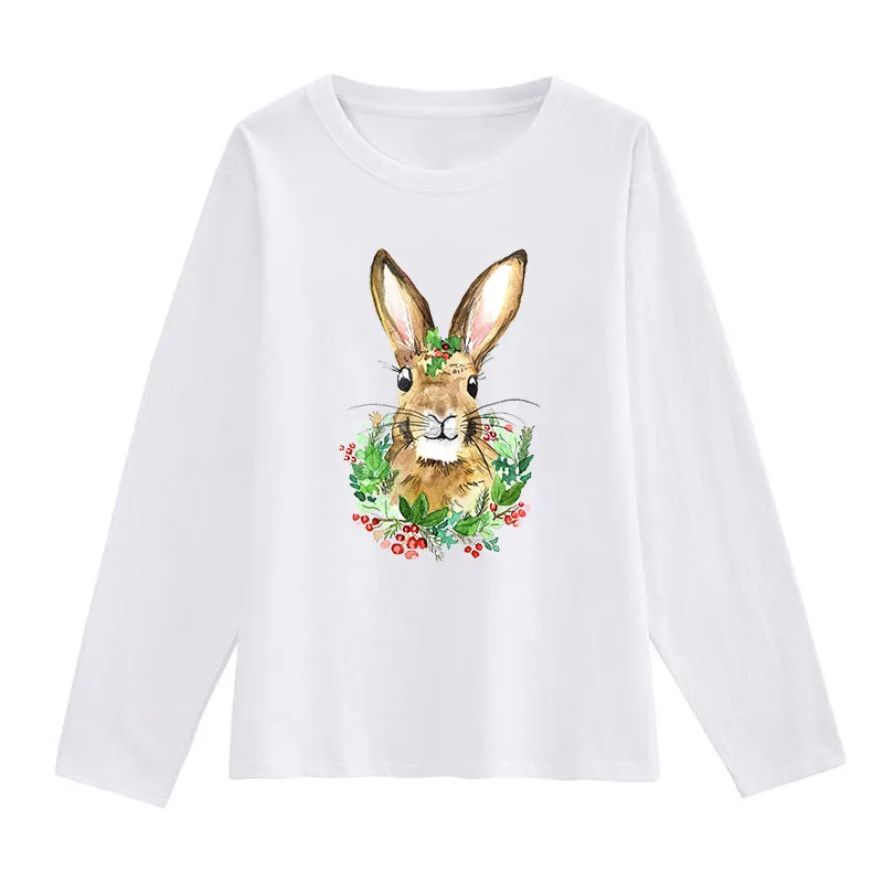 2022 Christmas Rabbit White T-Shirts