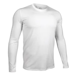 2UNDR - Long Sleeve Luxury Crew Tee - White