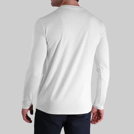 2UNDR - Long Sleeve Luxury Crew Tee - White