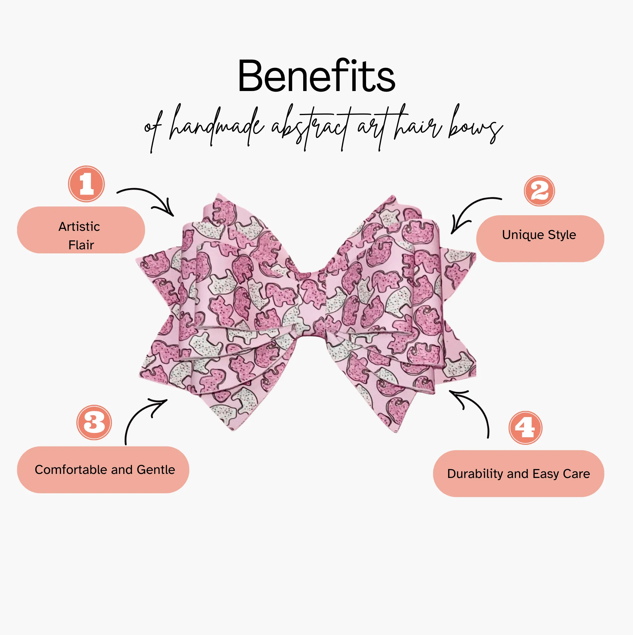 Abstract Butterfly Hair Bow
