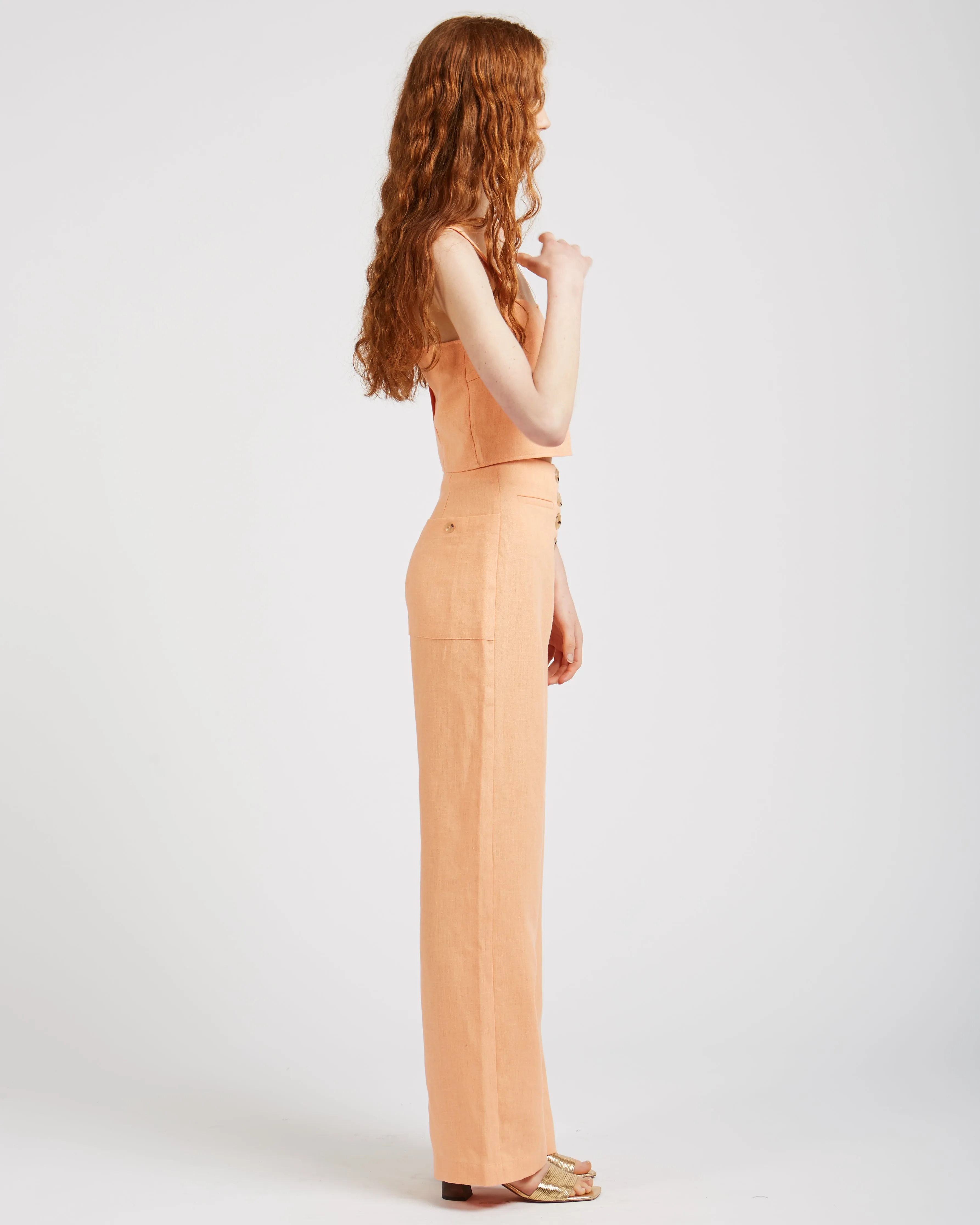 Adeline pants in light peach