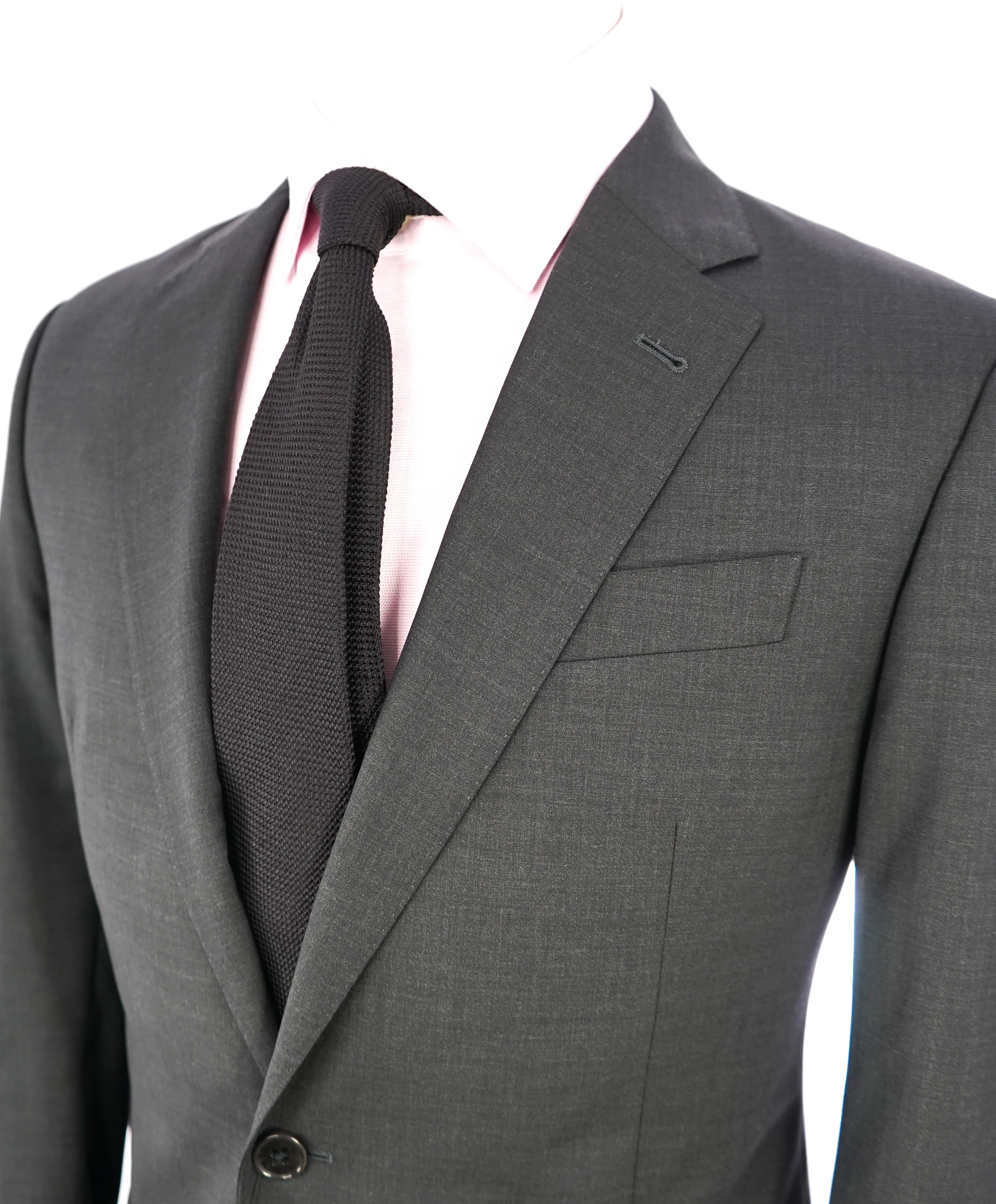 ARMANI COLLEZIONI -  "G Line" Classic Gray Charcoal Notch Lapel Suit - 40R