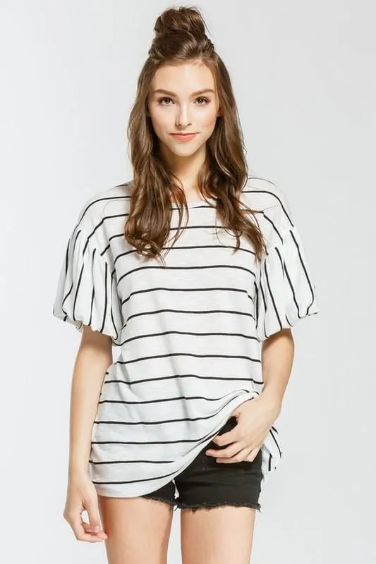 AUBREY BALLOON SLEEVES& STRIPES