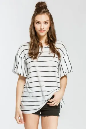 AUBREY BALLOON SLEEVES& STRIPES