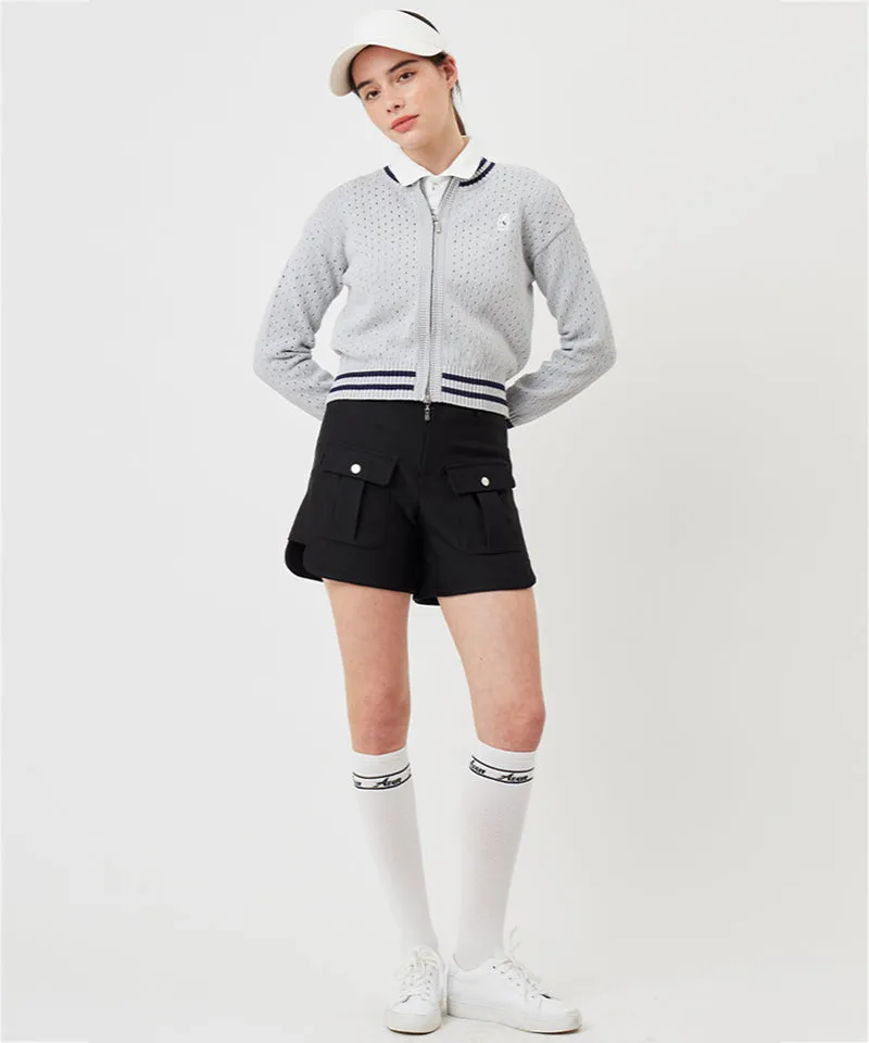 AVEN Two-Way Zip-Up Cardigan - Gray