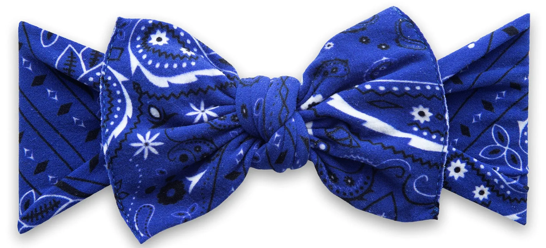 Baby Bling Blue (Navy) Bandana Printed Knot Headband