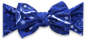 Baby Bling Blue (Navy) Bandana Printed Knot Headband