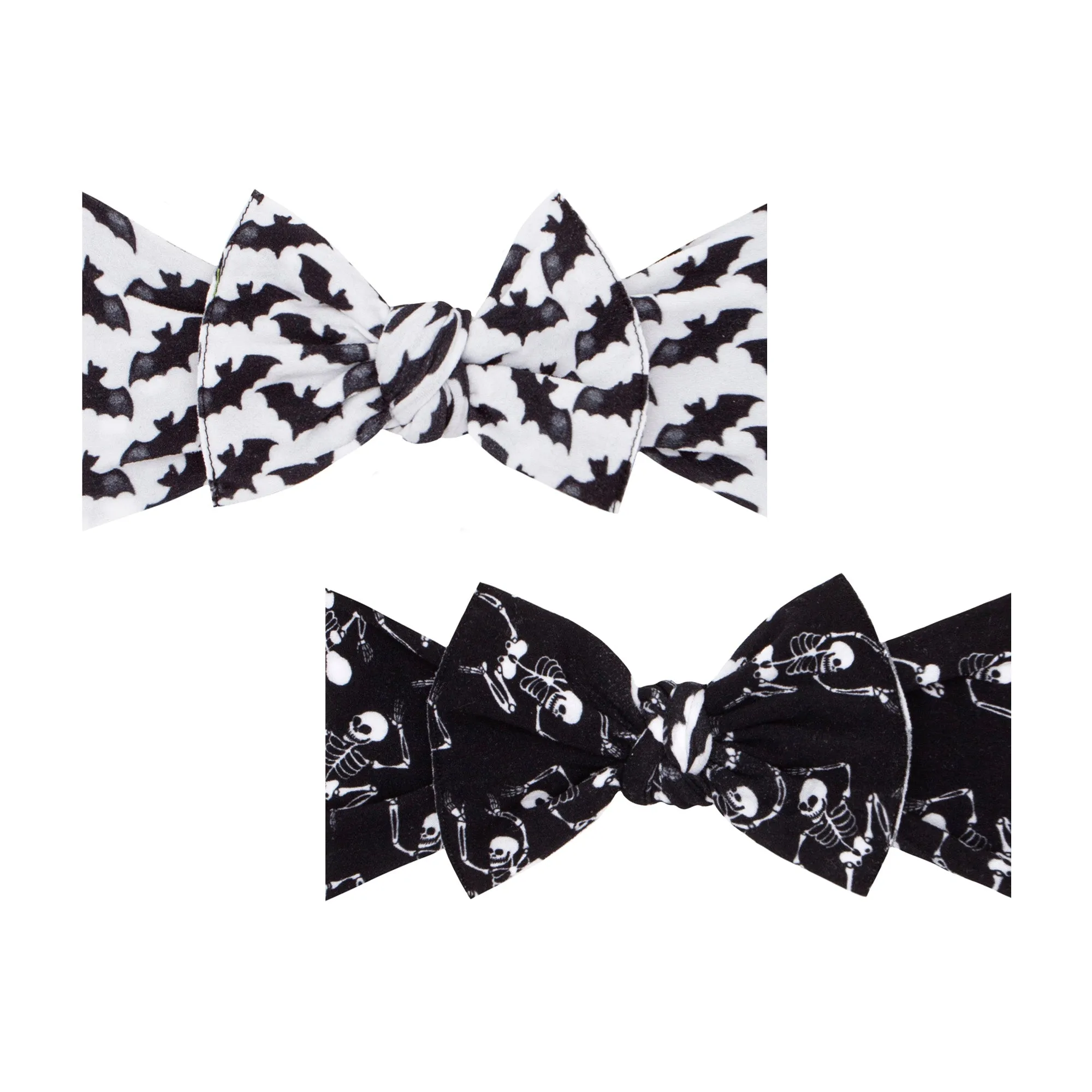 Baby Bling Spooky Reverse-A-Bow Printed Knot Headband