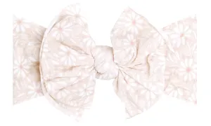 Baby Bling White Daisy Printed FAB-BOW-LOUS