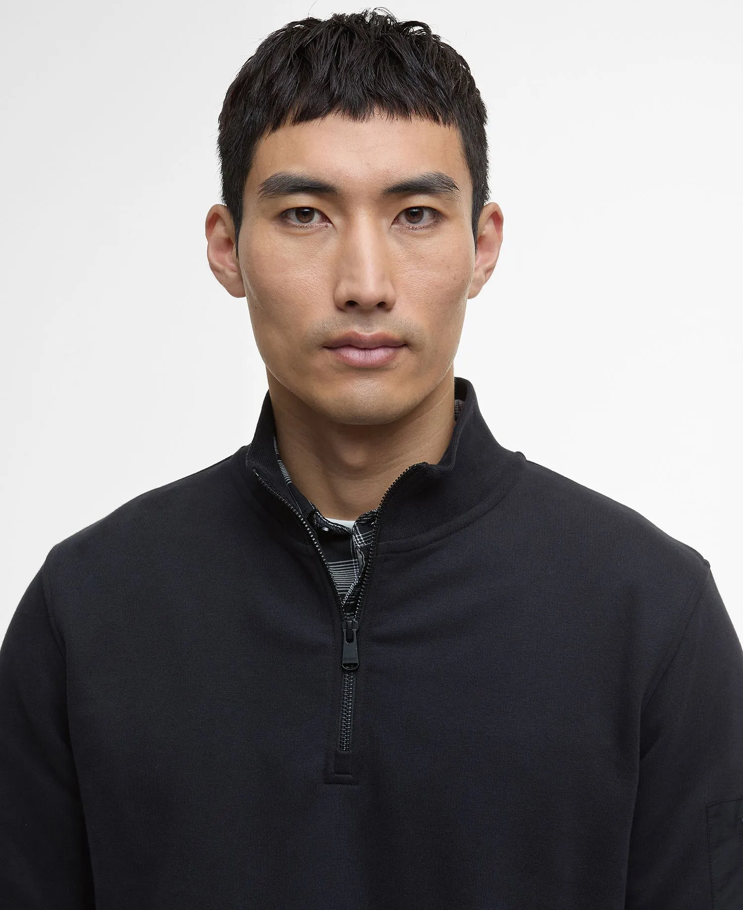 Barbour International Mens Ewan Halfzip - Black or blue