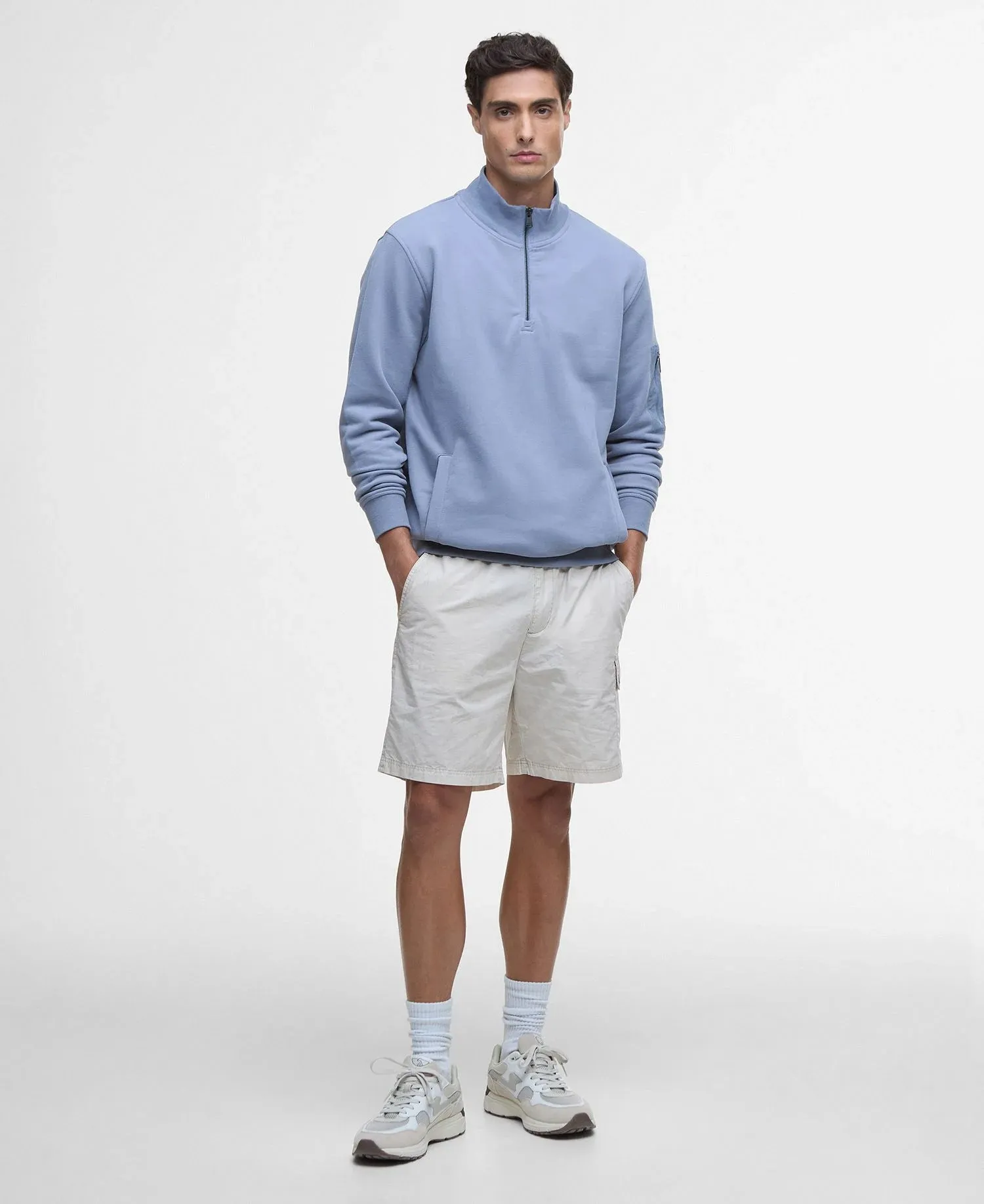 Barbour International Mens Ewan Halfzip - Black or blue