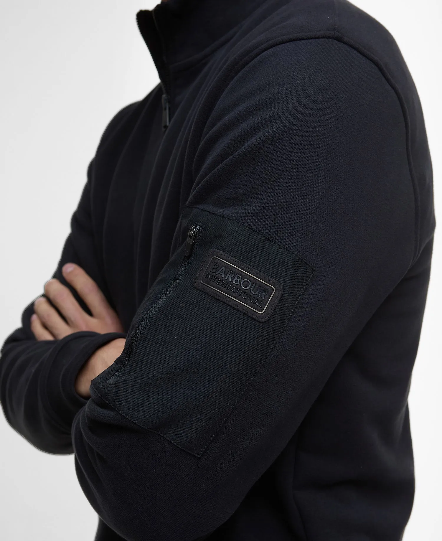 Barbour International Mens Ewan Halfzip - Black or blue