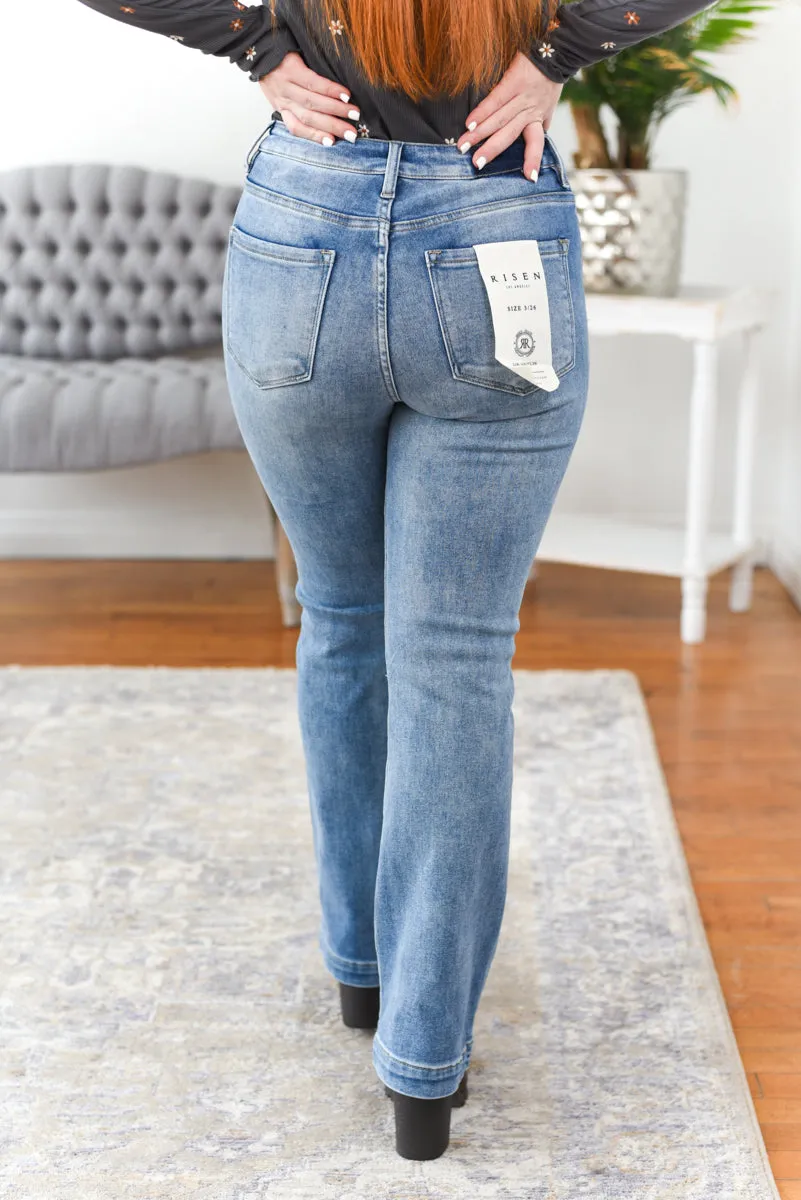 Betsy Pocket Patch Straight Risen Jeans