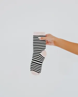 Black Classic Stripe Crew