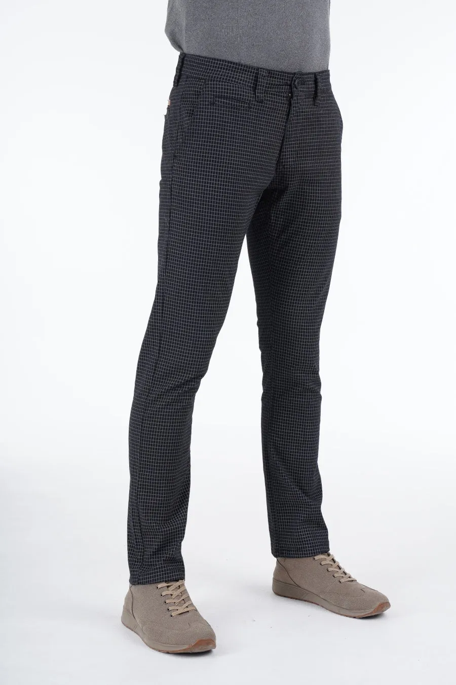 Black Grid Pants