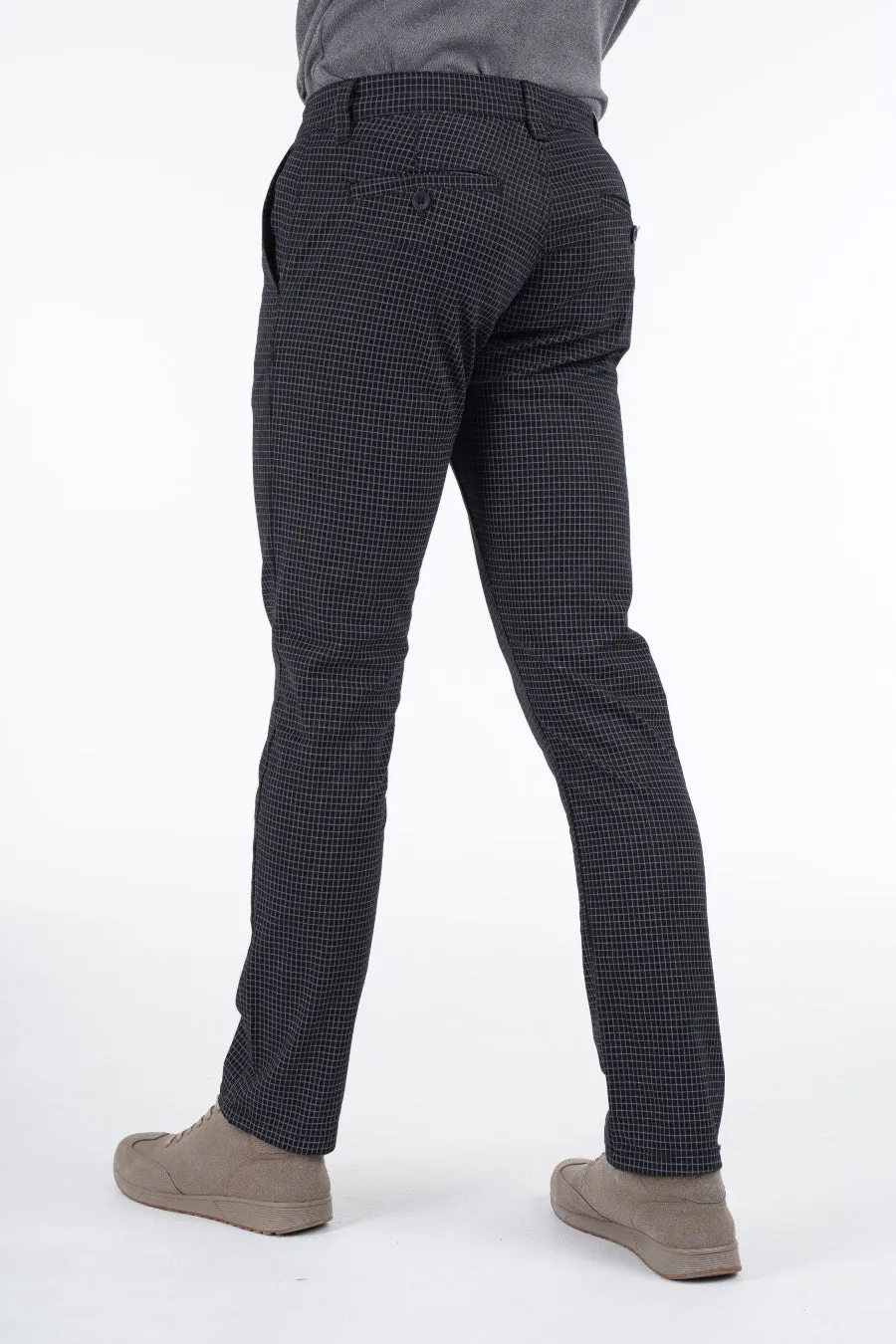 Black Grid Pants