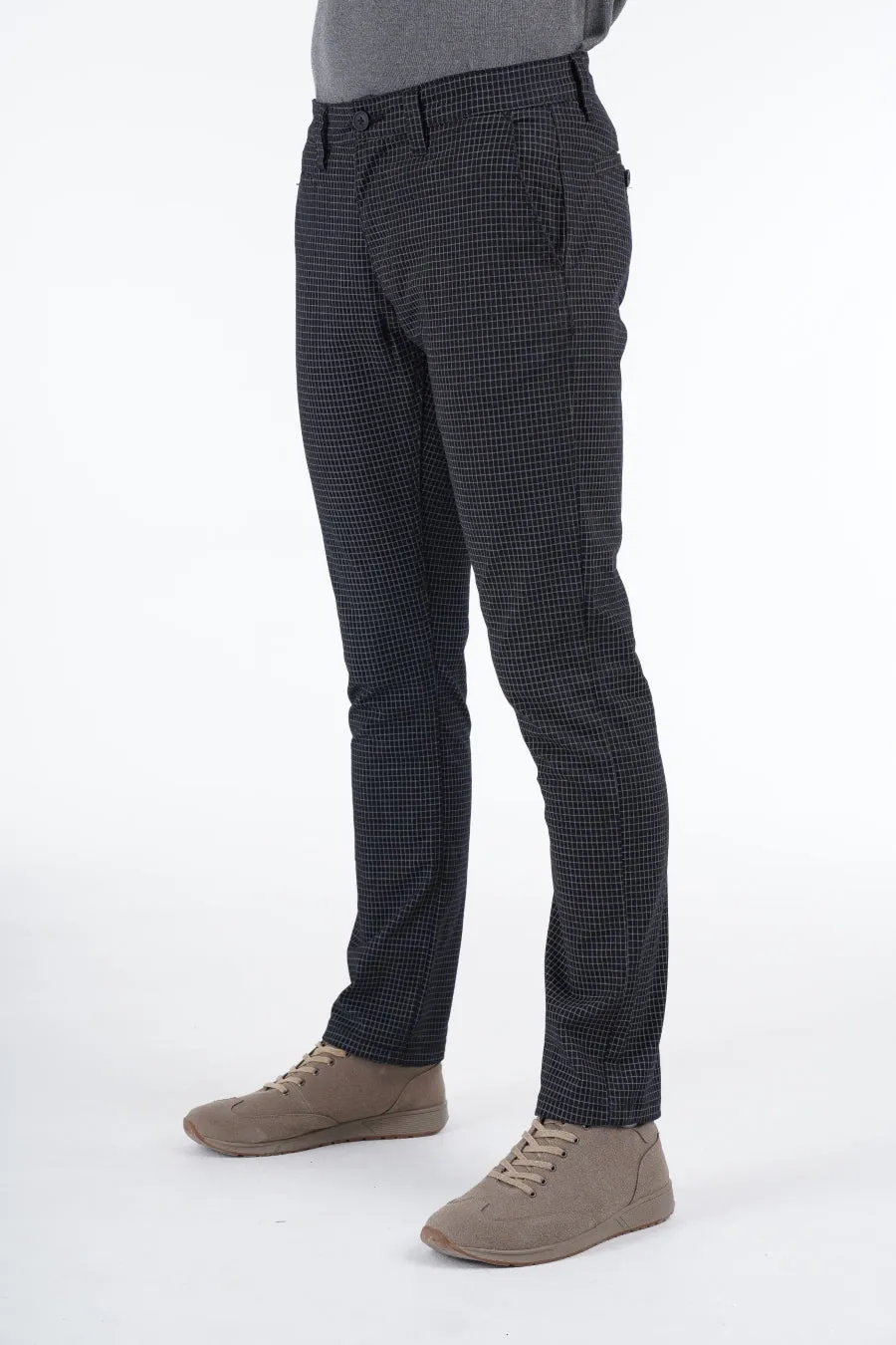 Black Grid Pants
