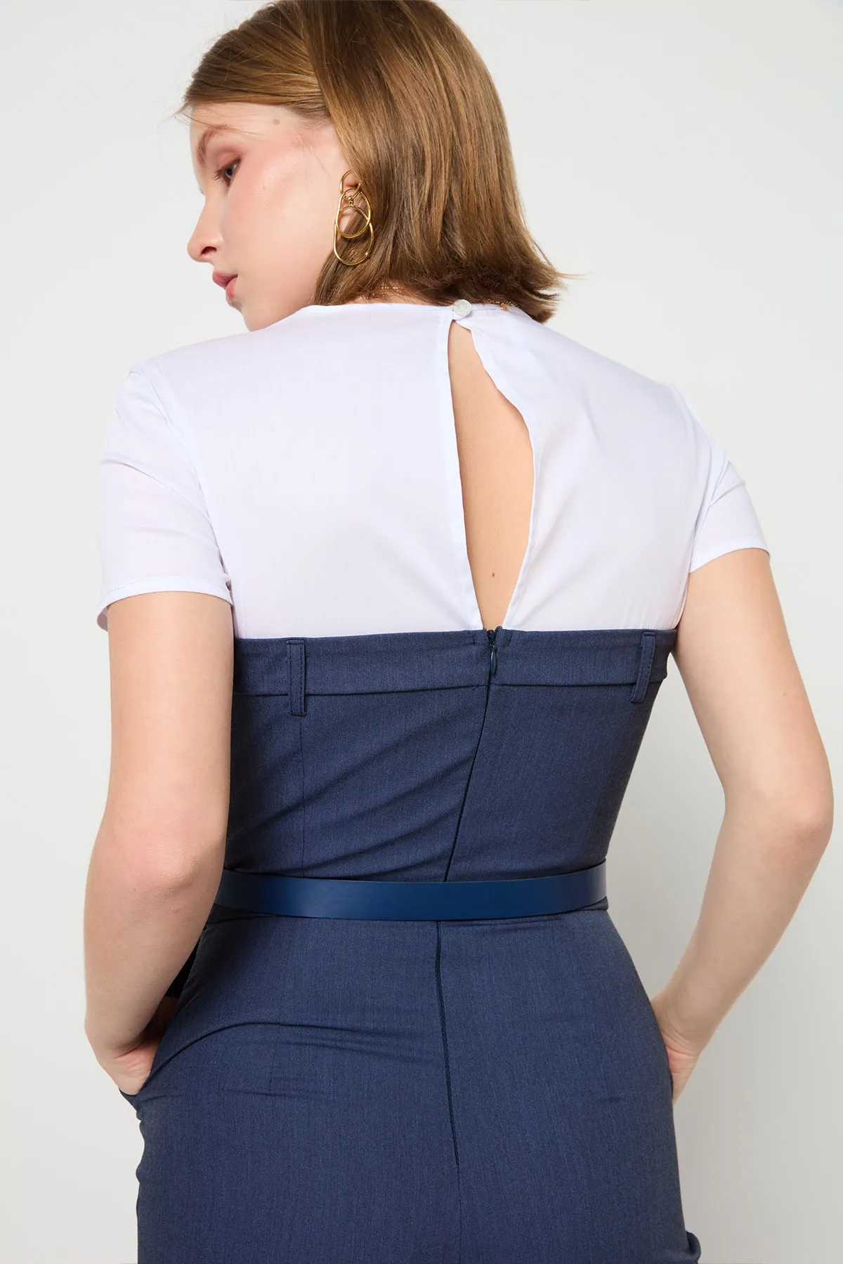 Bleu entier Jump Suit (Y507HAA) - DENIM SCURO