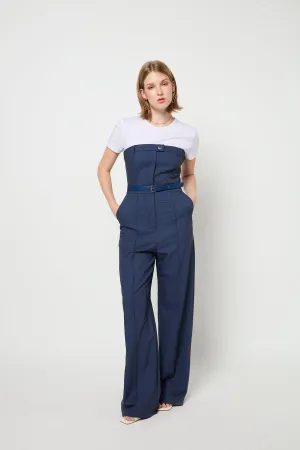 Bleu entier Jump Suit (Y507HAA) - DENIM SCURO