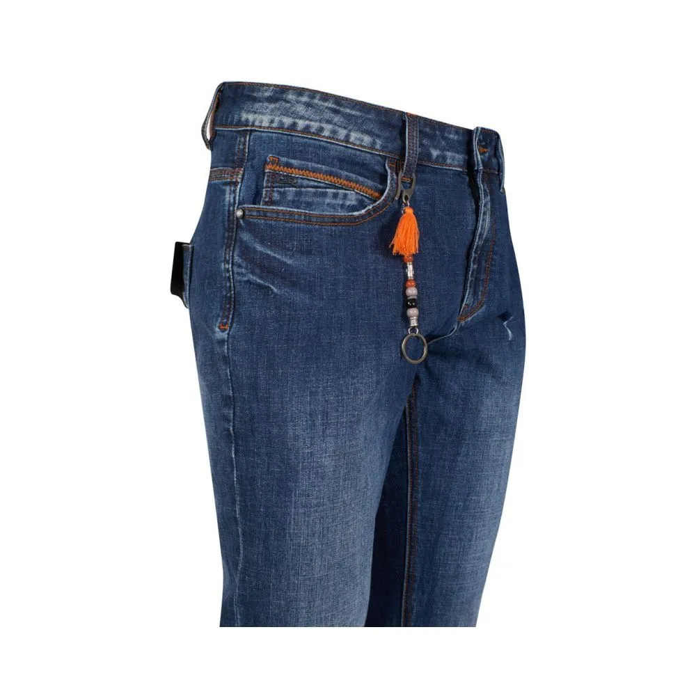 Blue Cotton Men's Jeans
