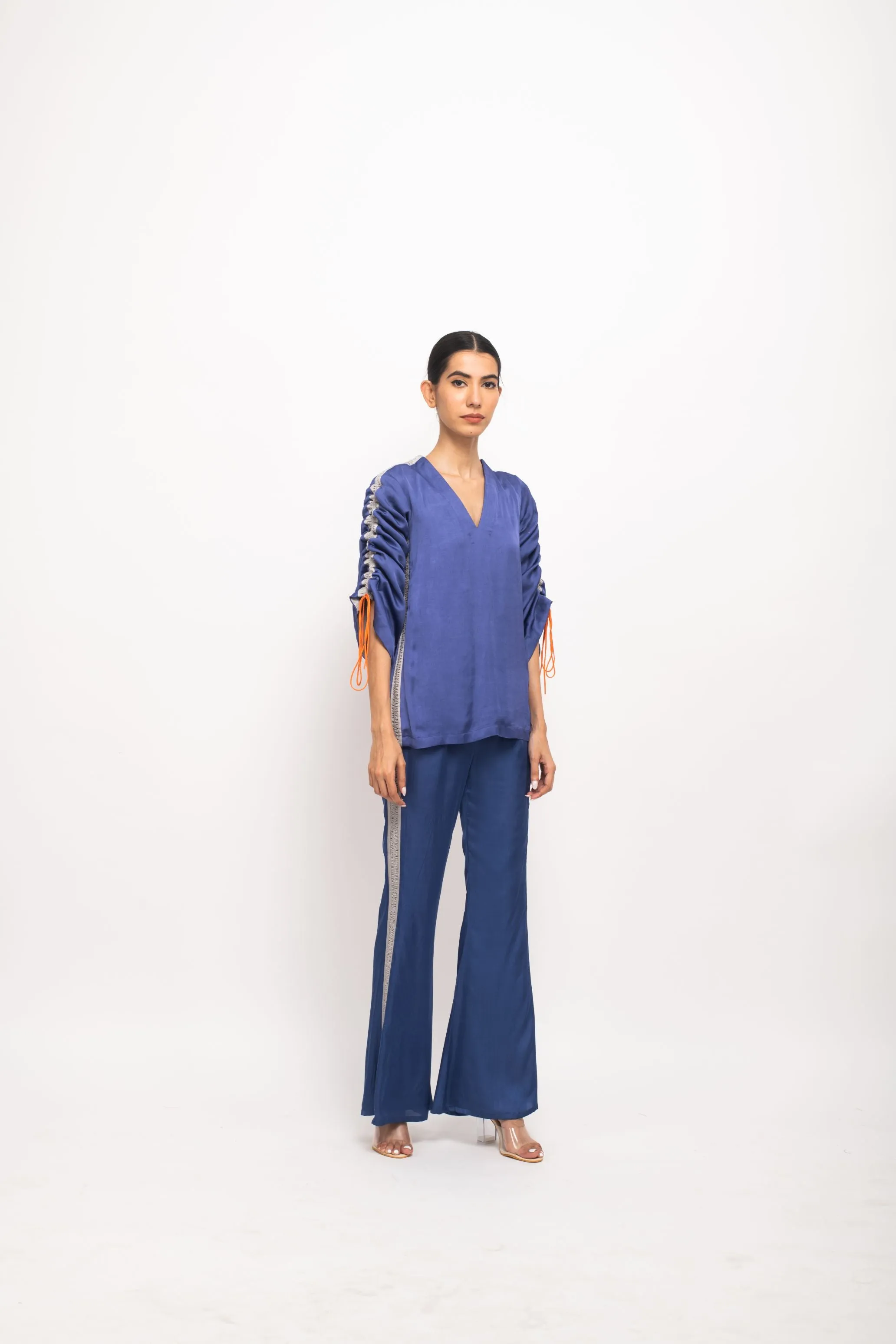 Blue-Grey Rouching Set