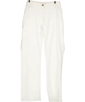 Boden White Straight Leg Contrast Stitch Jeans Long UK 22