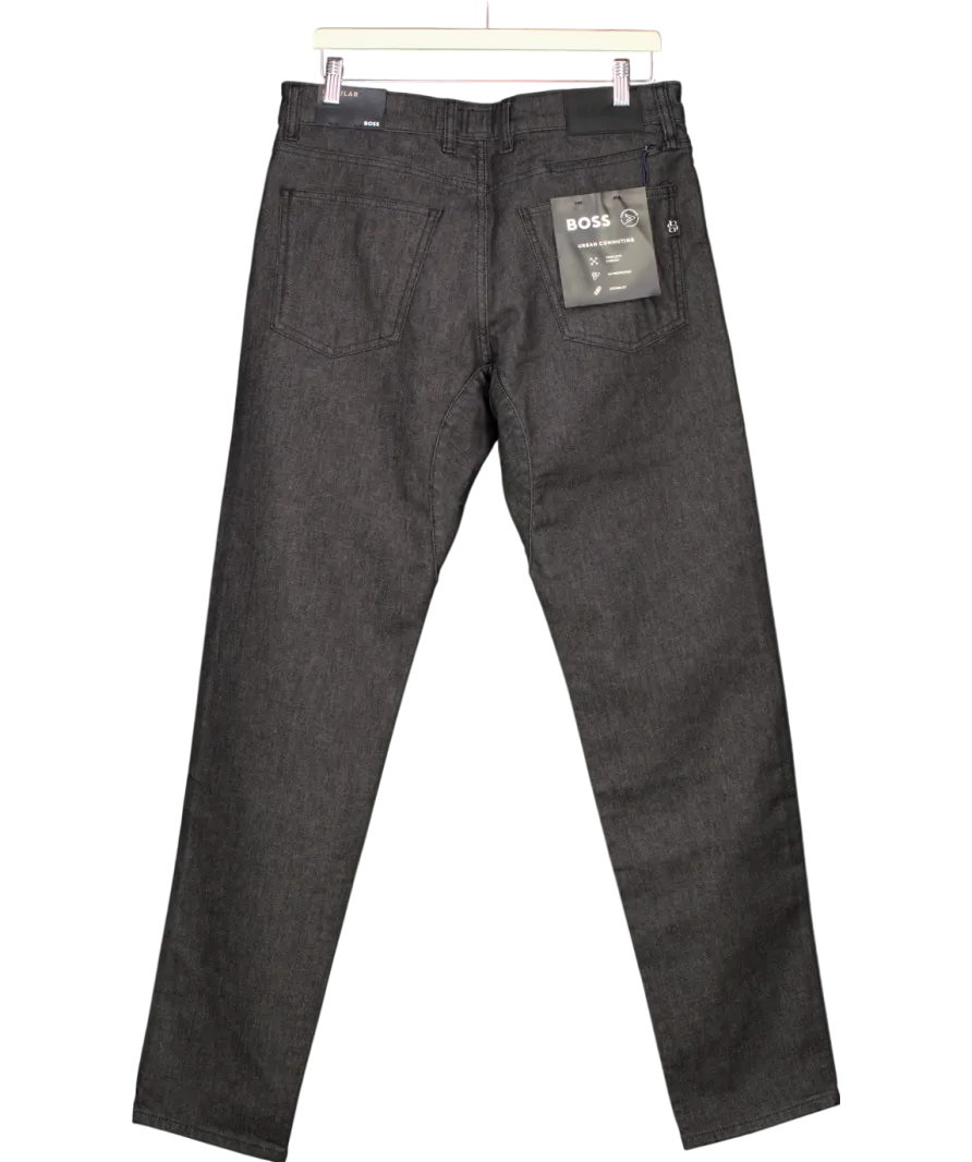 BOSS Grey Maine Regular Fit Straight Leg Jeans W32
