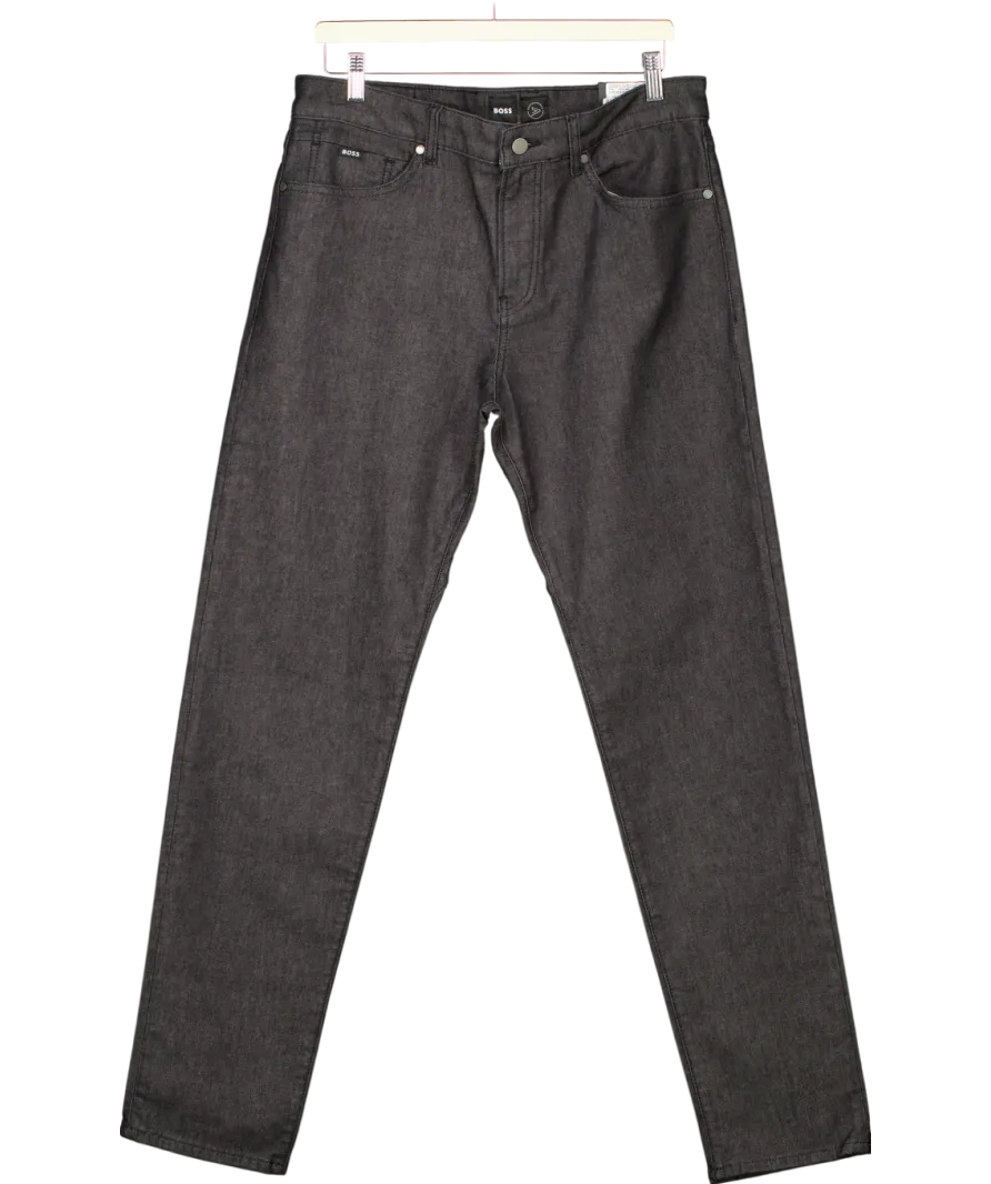 BOSS Grey Maine Regular Fit Straight Leg Jeans W32