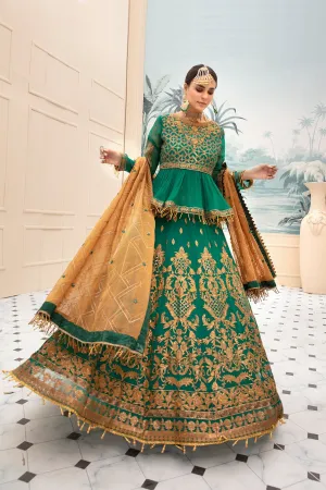 Bottle Green Designer Bridal Dress Best For Wedding # CA103