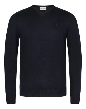 Bruun & Stengade Wool Modal Blend V-Neck Sweater