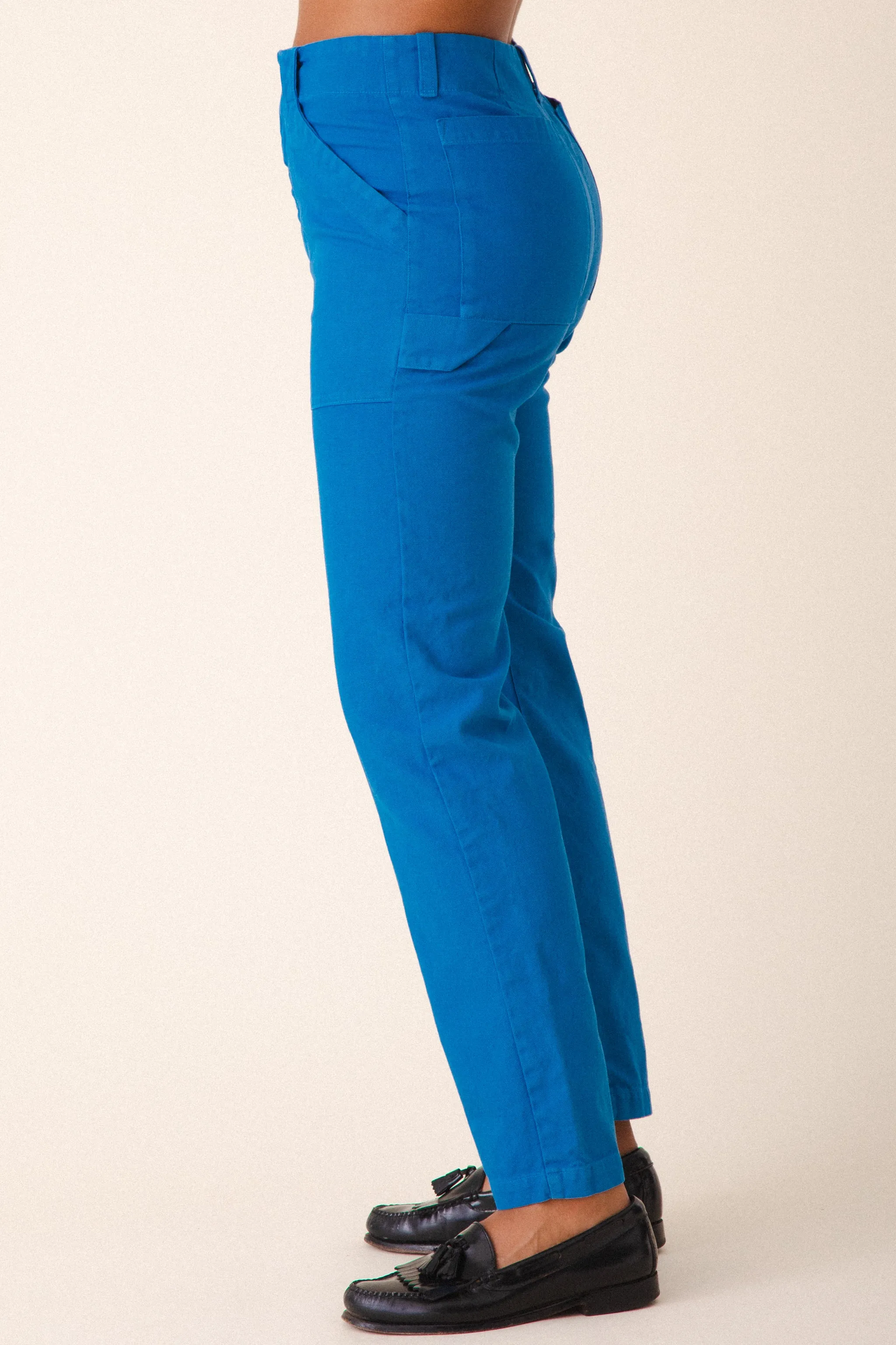 Canvas Utility Pant in French Blue