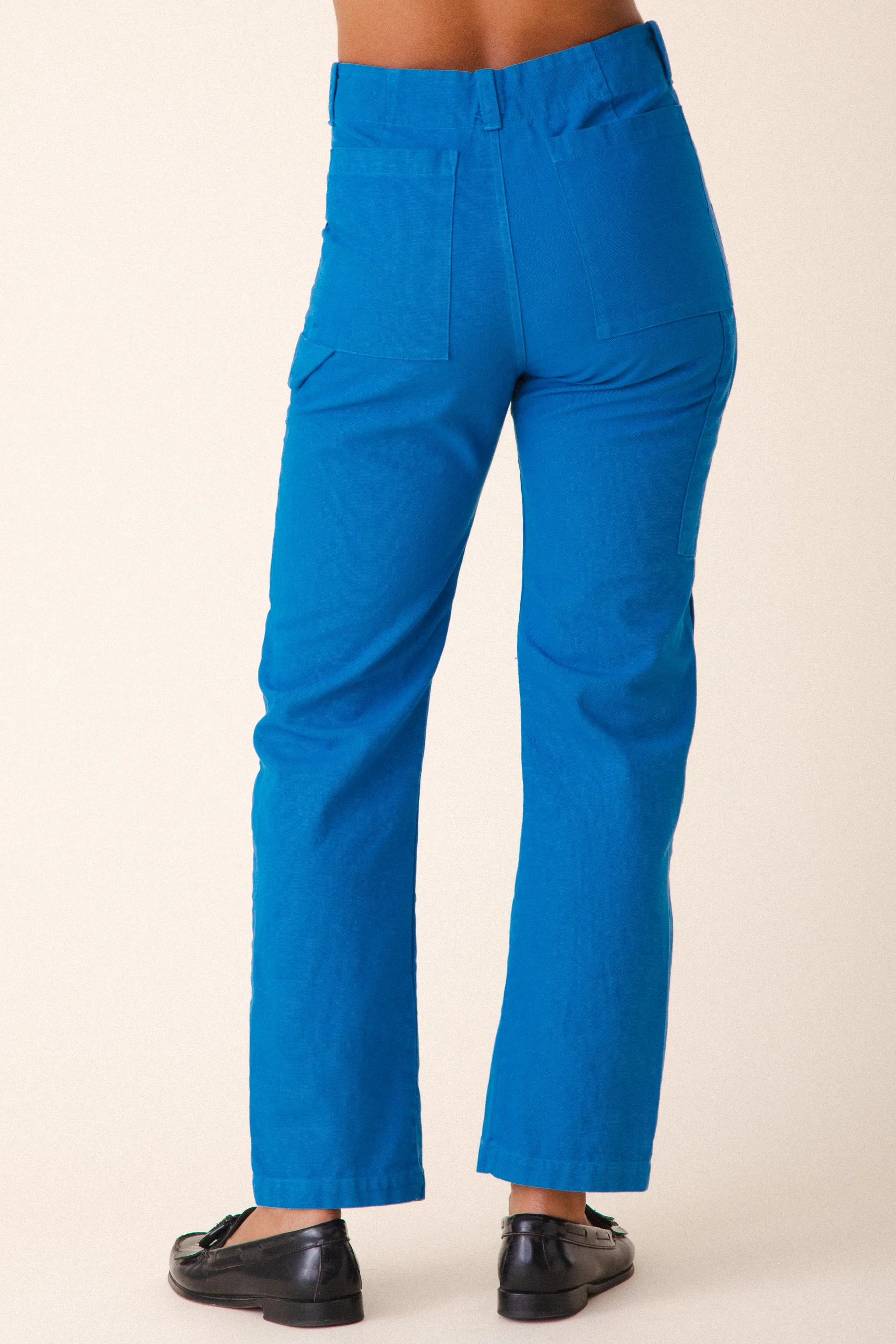 Canvas Utility Pant in French Blue