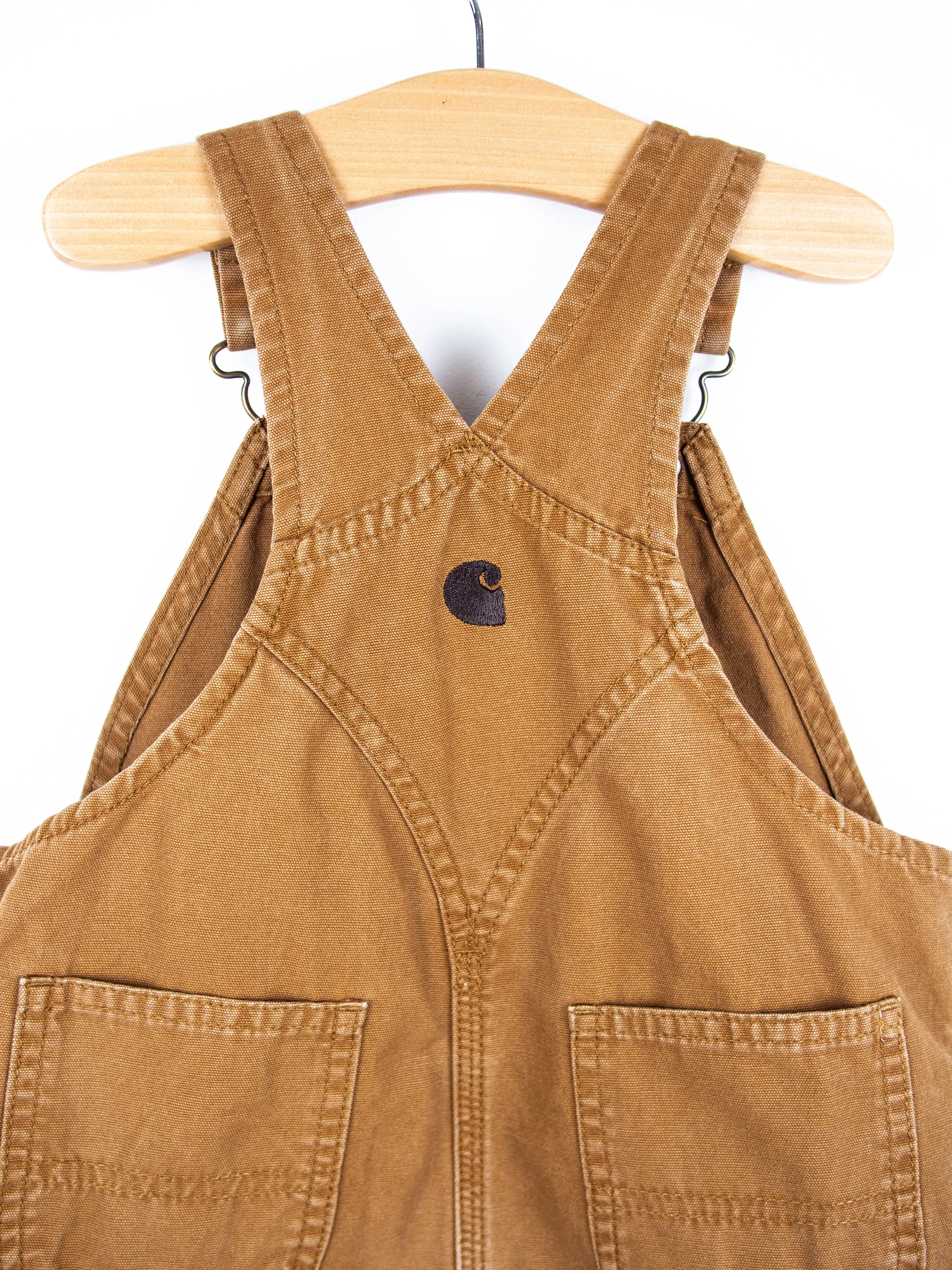Carhartt Brown Dungaree Shorties - Age 3T