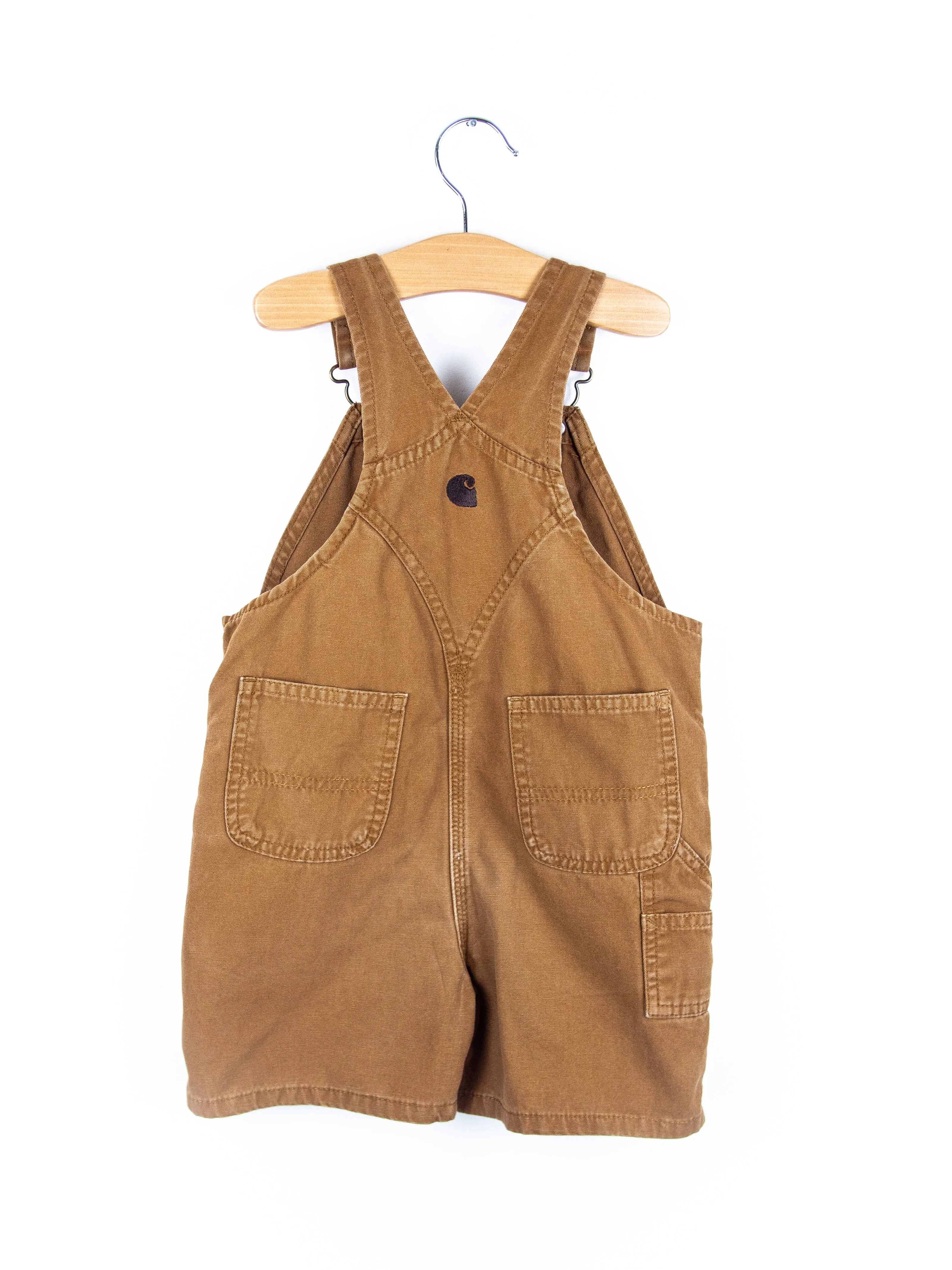 Carhartt Brown Dungaree Shorties - Age 3T