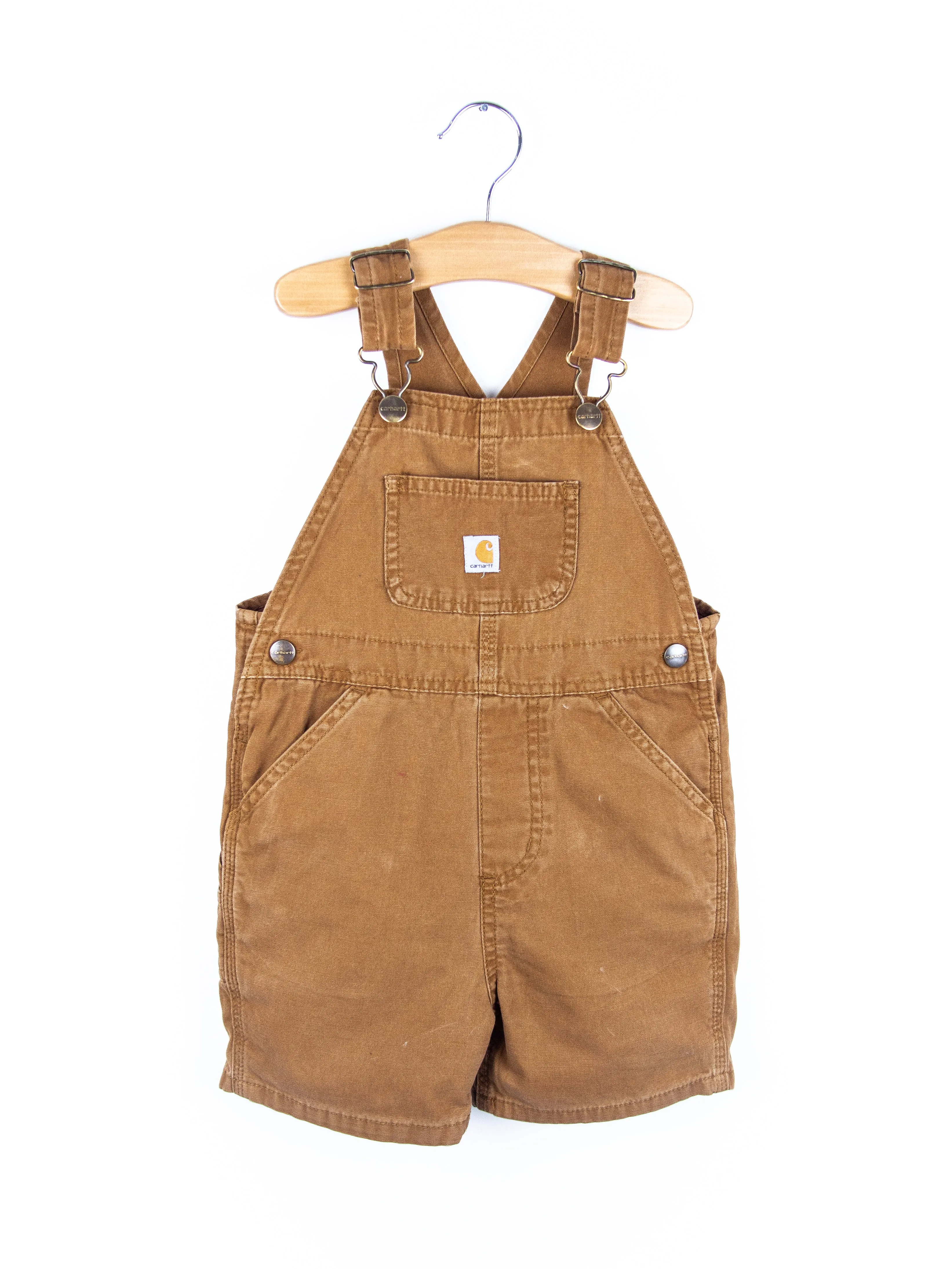 Carhartt Brown Dungaree Shorties - Age 3T