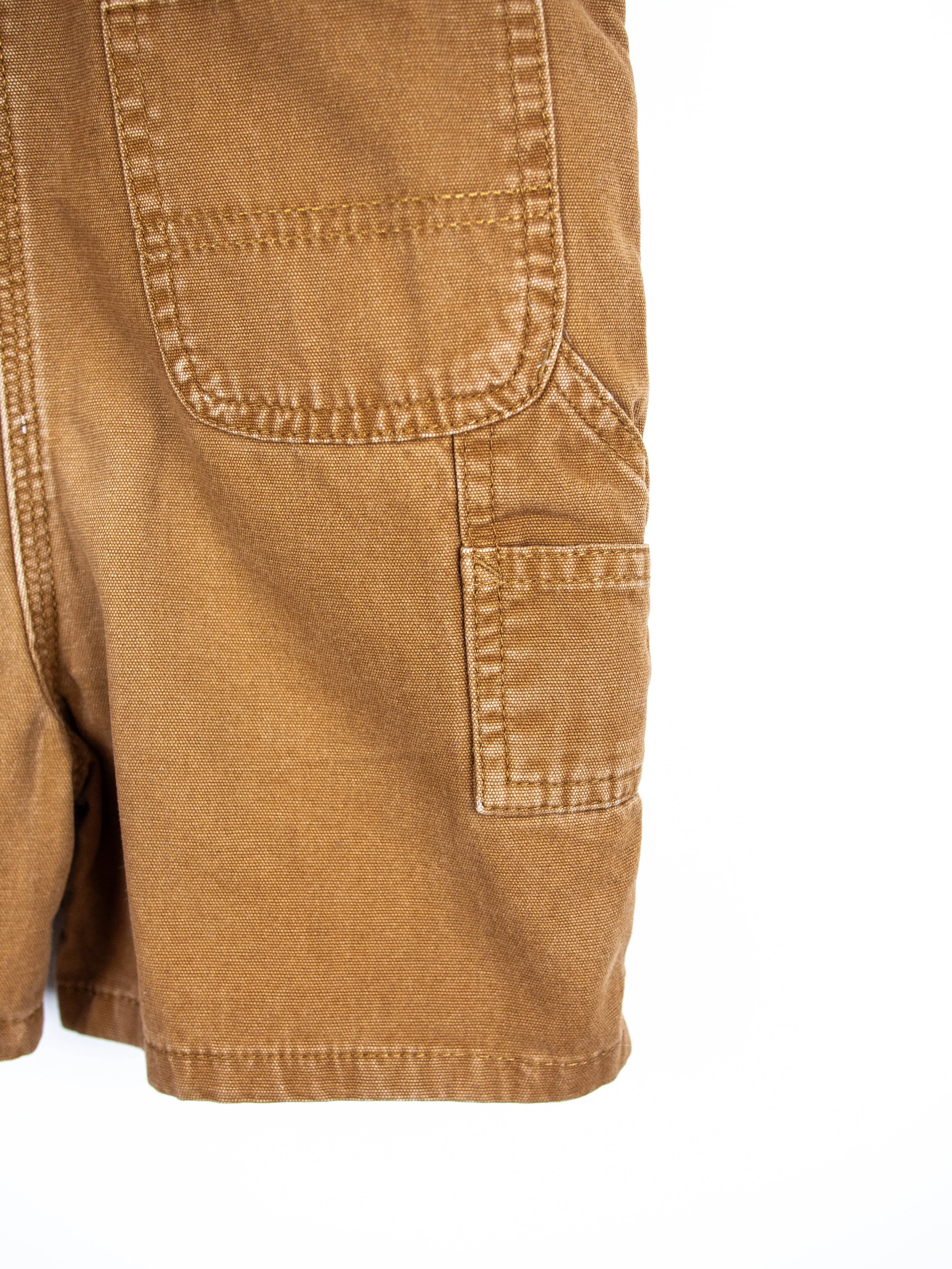 Carhartt Brown Dungaree Shorties - Age 3T
