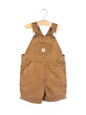 Carhartt Brown Dungaree Shorties - Age 3T