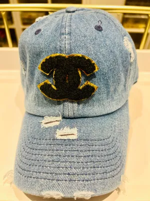 {CC1} Designer Inspired Dad Hat - Medium Blue Denim