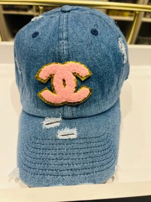 {CC2} Designer Inspired Dad Hat - Medium Blue Denim