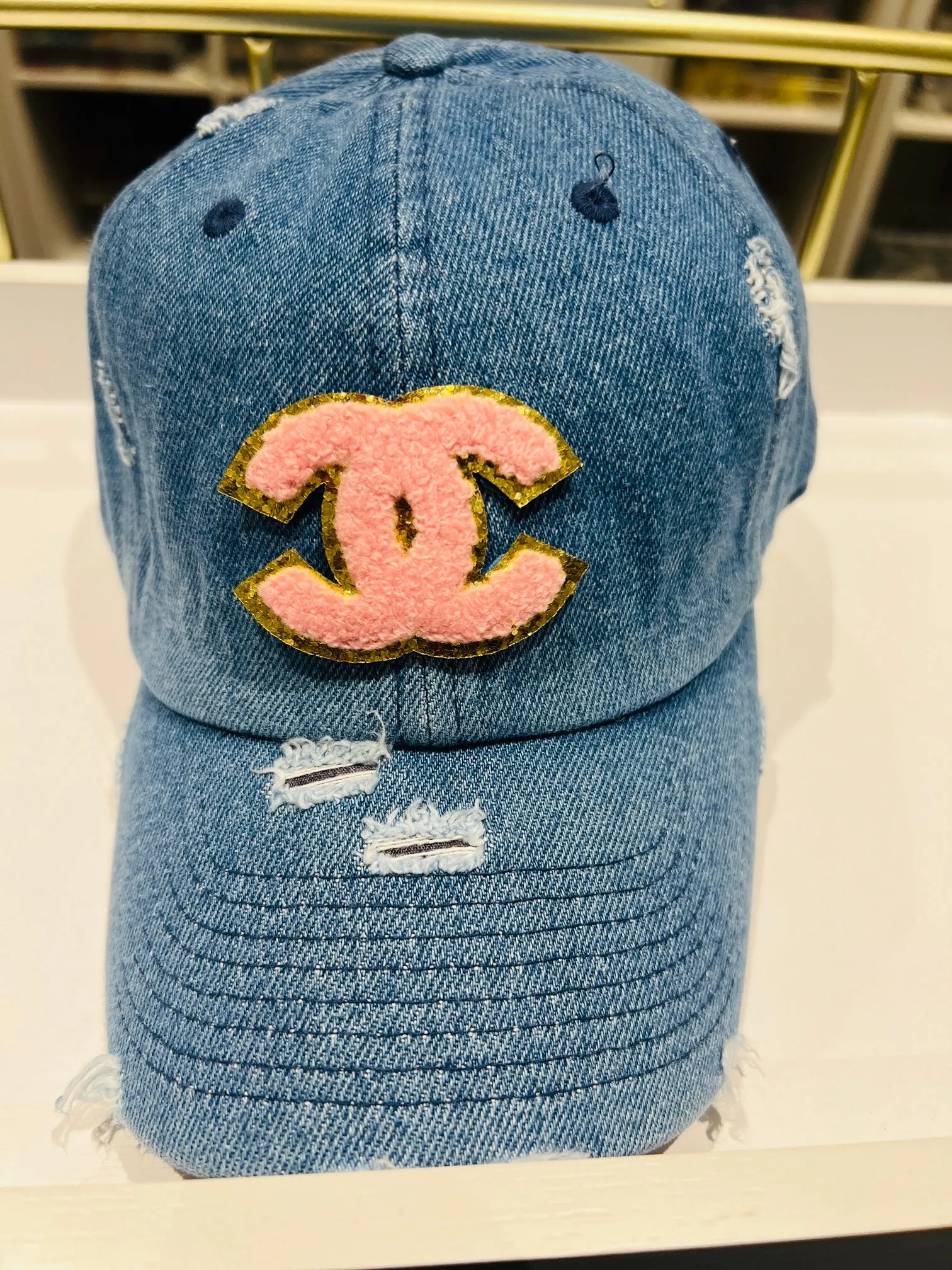 {CC2} Designer Inspired Dad Hat - Medium Blue Denim