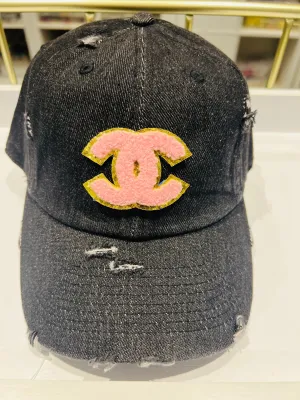 {CC5} Designer Inspired Dad Hat - Black Denim