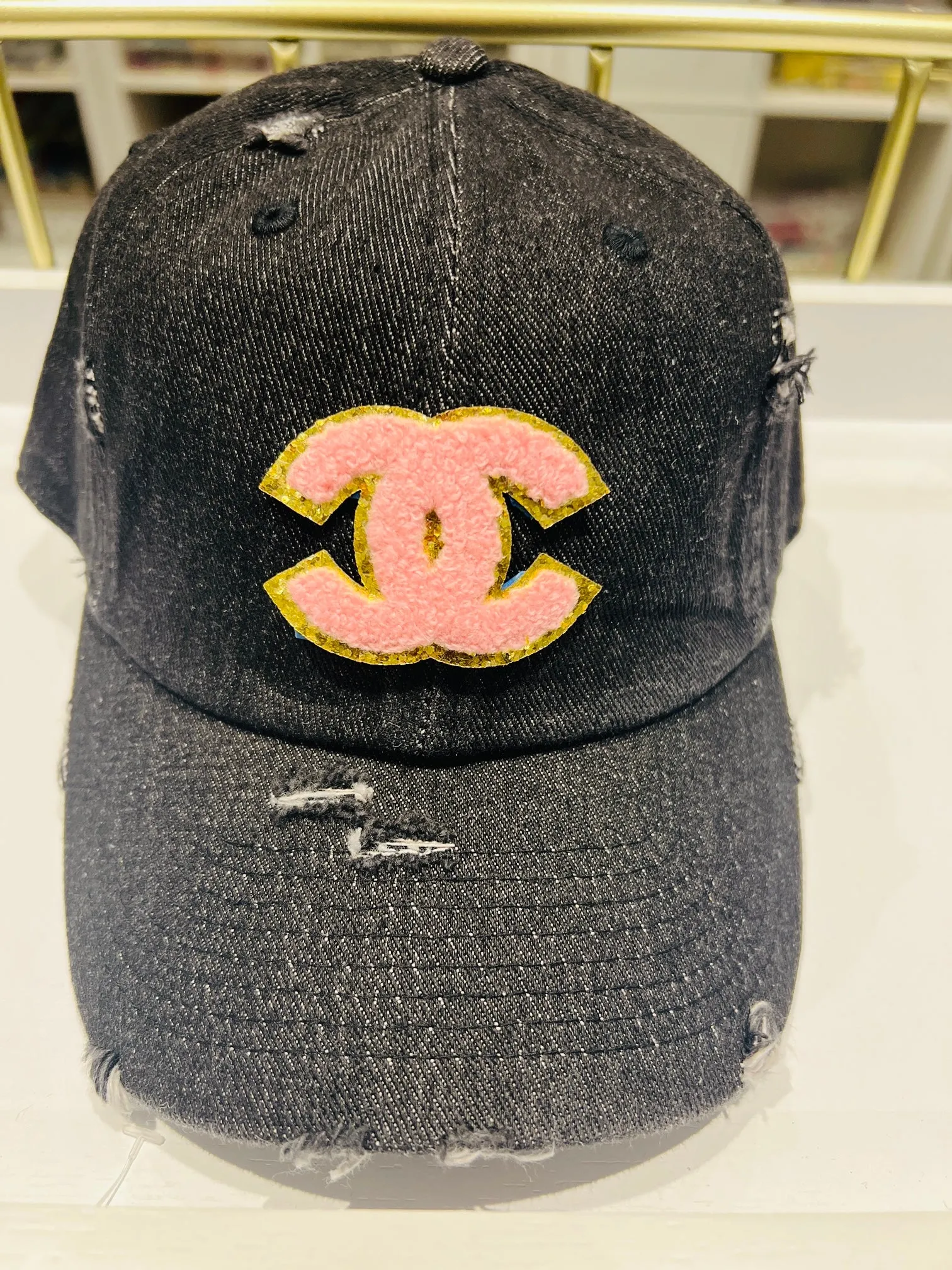 {CC5} Designer Inspired Dad Hat - Black Denim