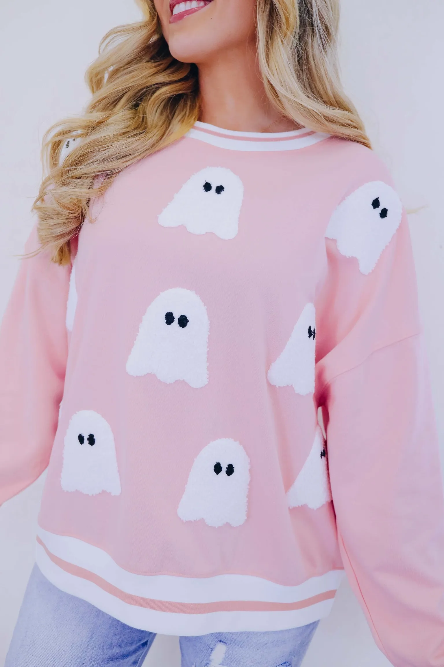 Chenille Ghost Patch Sweatshirt