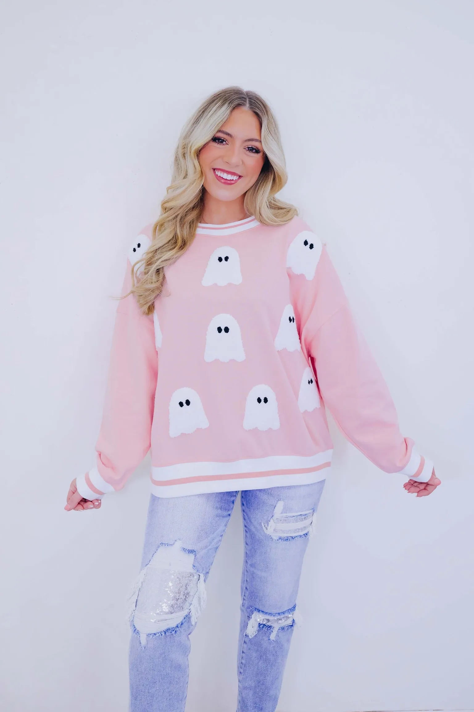 Chenille Ghost Patch Sweatshirt