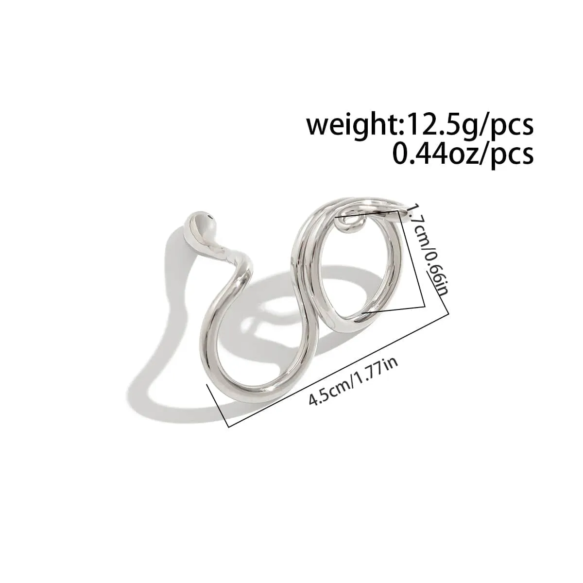 Chic Abstract Flow Waterdrop Double Finger Ring