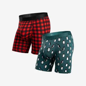 Classic 2 Pack Boxer Brief - Buffalo Check/Penguins