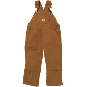 CLCM8609-3M-Brown Carhartt Kids Canvas Bib Overall