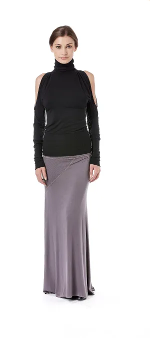 Cold shoulder turtleneck