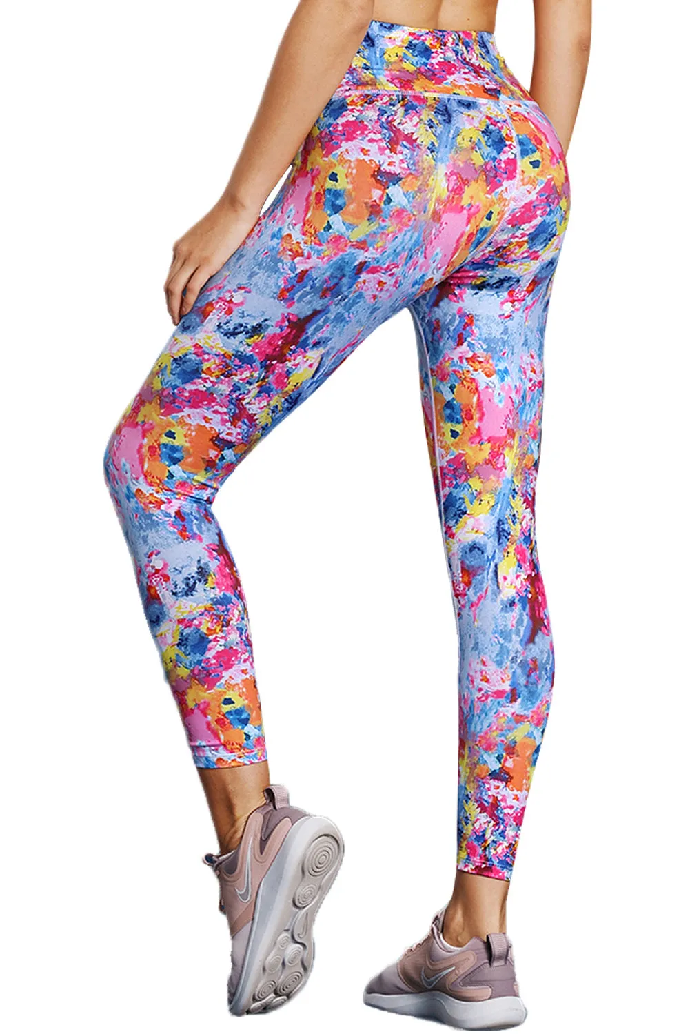 Colorful Tie Dye Print Skintight Yoga Pants